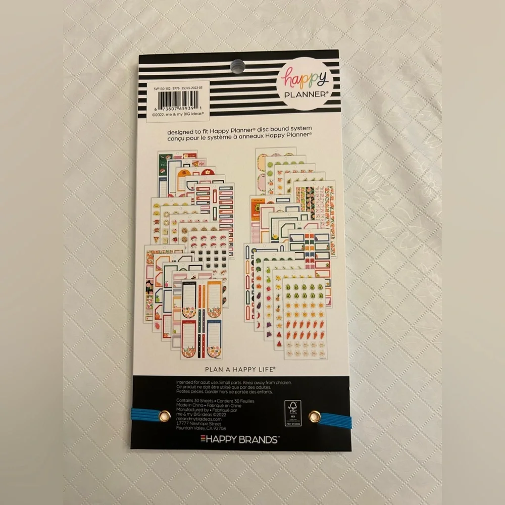 NWT 784 Piece Happy Planner Happy Hungry Vibrant Sticker Value Pack for Planners